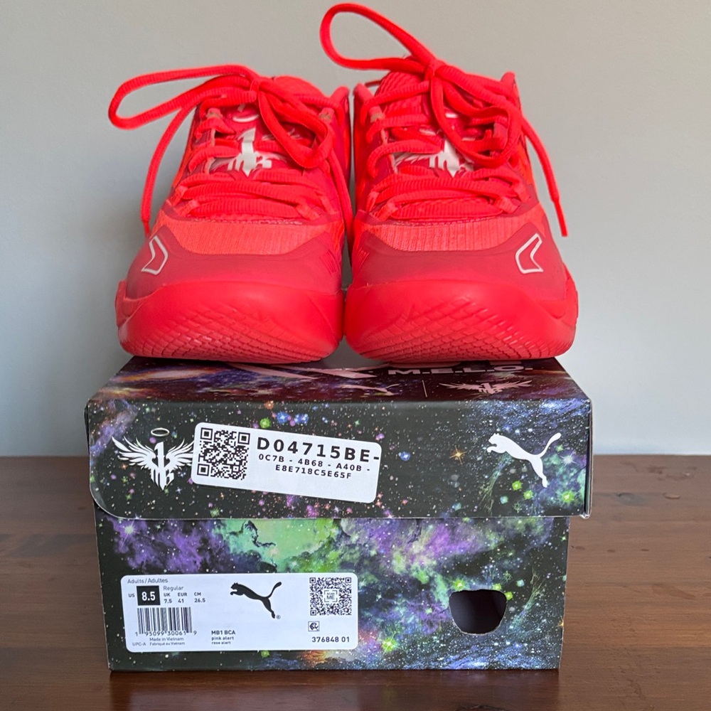 Men’s Puma MB1 Pink Alert Breast Cancer Awareness LaMelo Ball Size 8.5